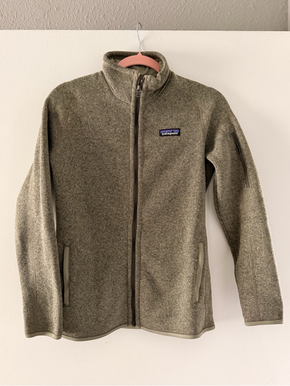 Patagonia Olive Green Full-Zip Sweater-Fleece Jacket